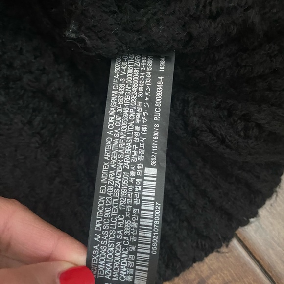 Zara Chunky Size Small Black Oversized Knit Sweater - Picture 7 of 9